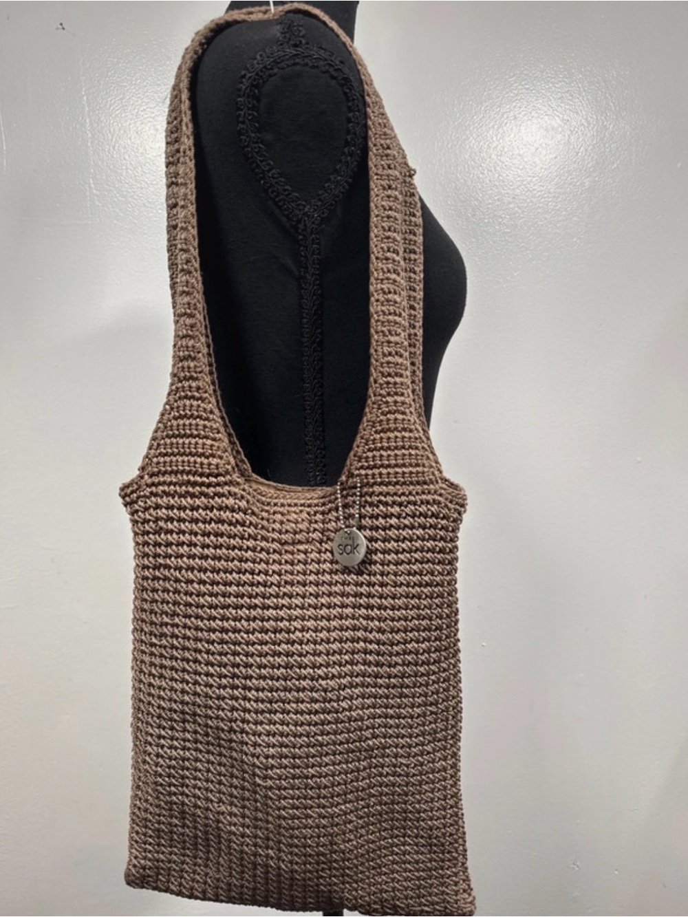 The Sak Brown Crocheted Shoulder Bag